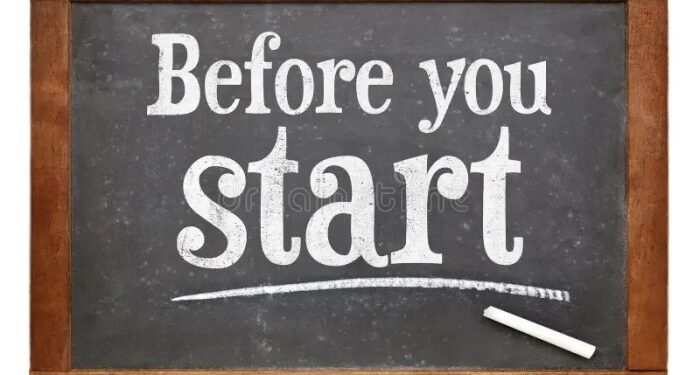 Before Your Start Blackboard Sign Stock Image - Image of blackboard ...